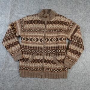Ralph Lauren Sweater Womens Small Petite Nordic Wool Llama Hand Knit Western
